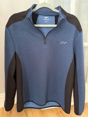 Attack Life by Greg Norman Blue & Black Performance 1/4 Zip Pullover